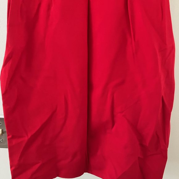 NWT Worthington Stretch Draped Wrap Bodycon Red Dress Size 6 - Picture 3 of 7
